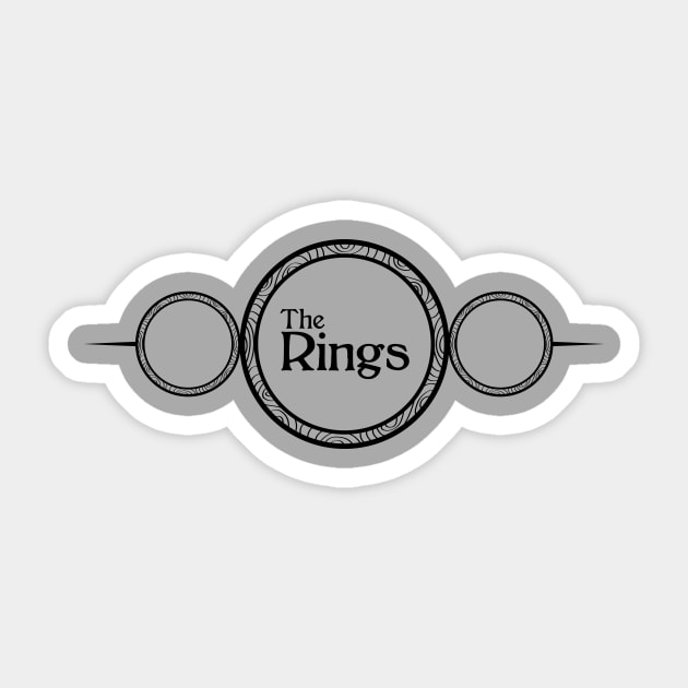 The Rings Sticker by Dew